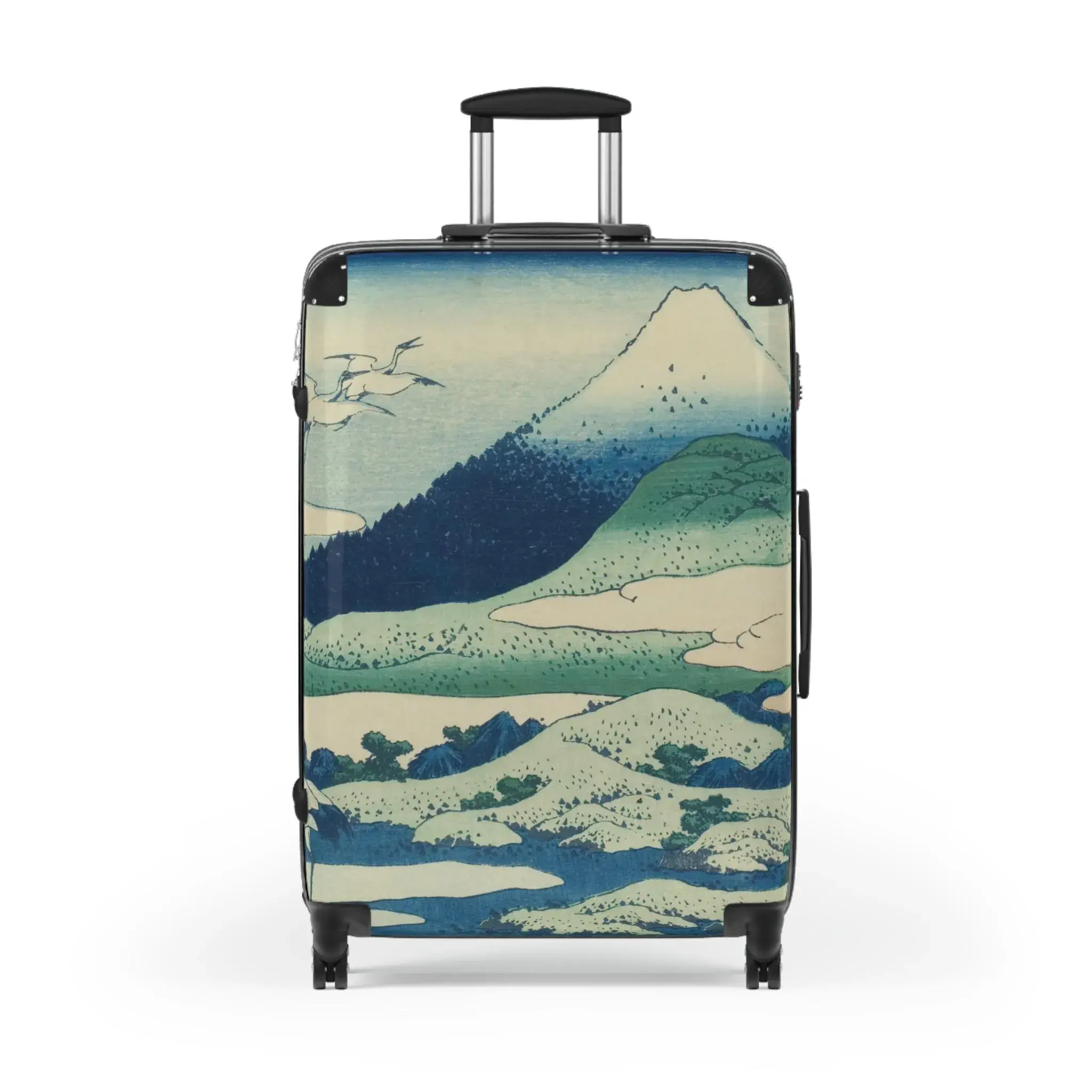 Umezawa Marsh Suitcase - Katsushika Hokusai Japanese Ukiyo-e Art Carry-On - Mount Fuji Edo Landscape Print Luggage Gift