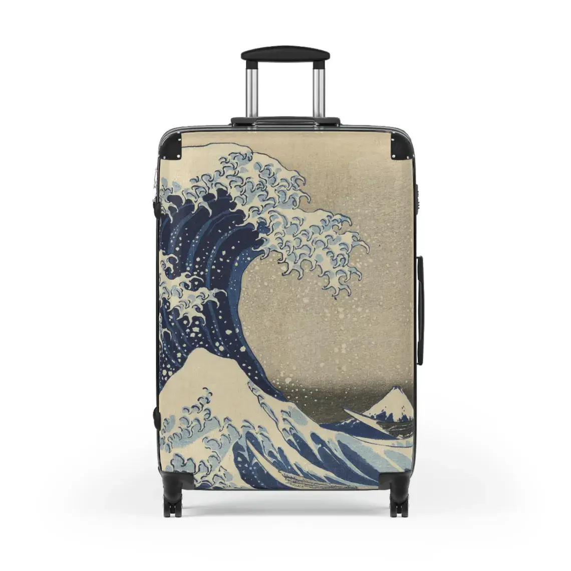 The Great Wave off Kanagawa Suitcase - Katsushika Hokusai Japanese Ukiyo-e Art Carry-On - Mount Fuji Edo Japan Print Luggage Gift