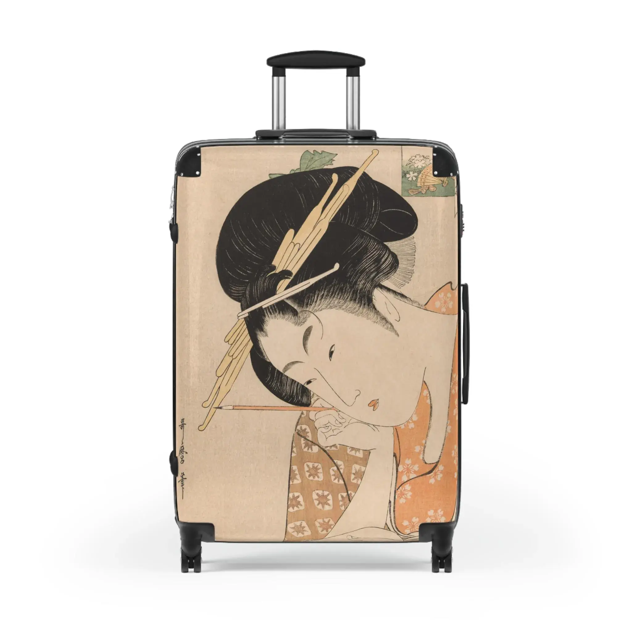 Hanaogi of the Ogiya Suitcase - Kitagawa Utamaro Japanese Ukiyo-e Bijinga Art Carry-On - Edo Courtesan Beauty Print Luggage Gift
